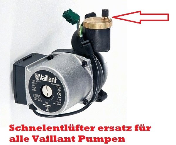 Schnellentlüfter Vaillant-Pumpe-161016 fuer VC-64-2, 255-2, VCW-194-2 255-2