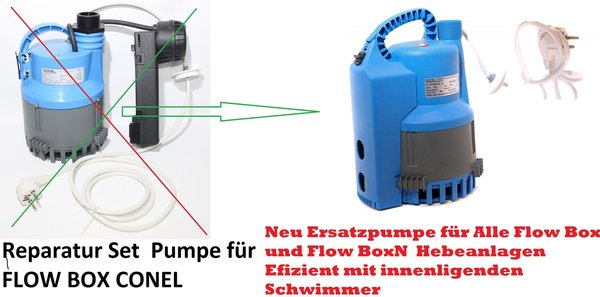 Reparatur Set CONEL Tausch Pumpe für FLOW BOX und Flow Box-N